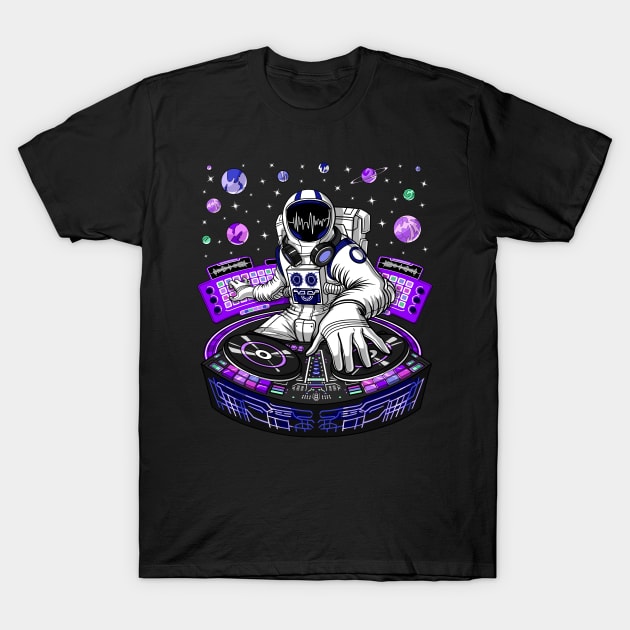 DJ Astronaut T-Shirt by underheaven